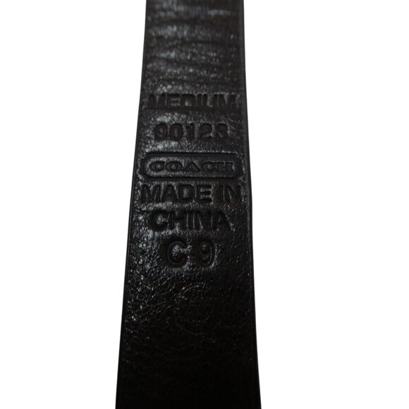 Coach Brown Leather Brass Studded Belt